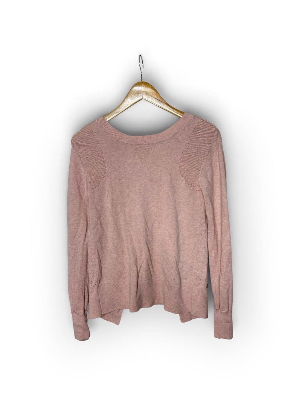 Lululemon Pink Open-Back Cross-Over Knit Sweater Size 6